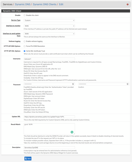 PFSense 2.5.x Dynamic DNS Configuration