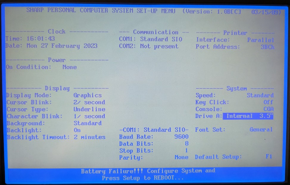 BIOS with Internal Drive Bootable