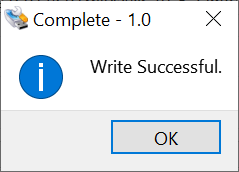 Win32 Disk Imager Success